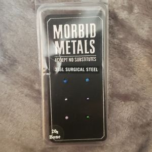 New Nose Rings - 20g Bone - Blue, Purple, Green